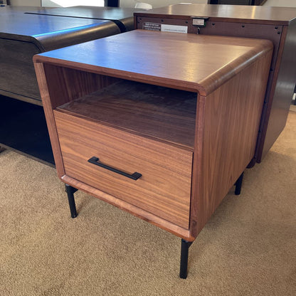 BDI Linq Walnut Nightstand w/Sliding Top