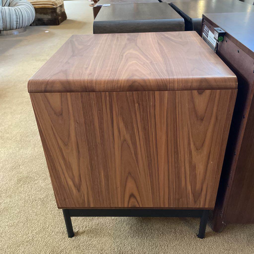 BDI Linq Walnut Nightstand w/Sliding Top