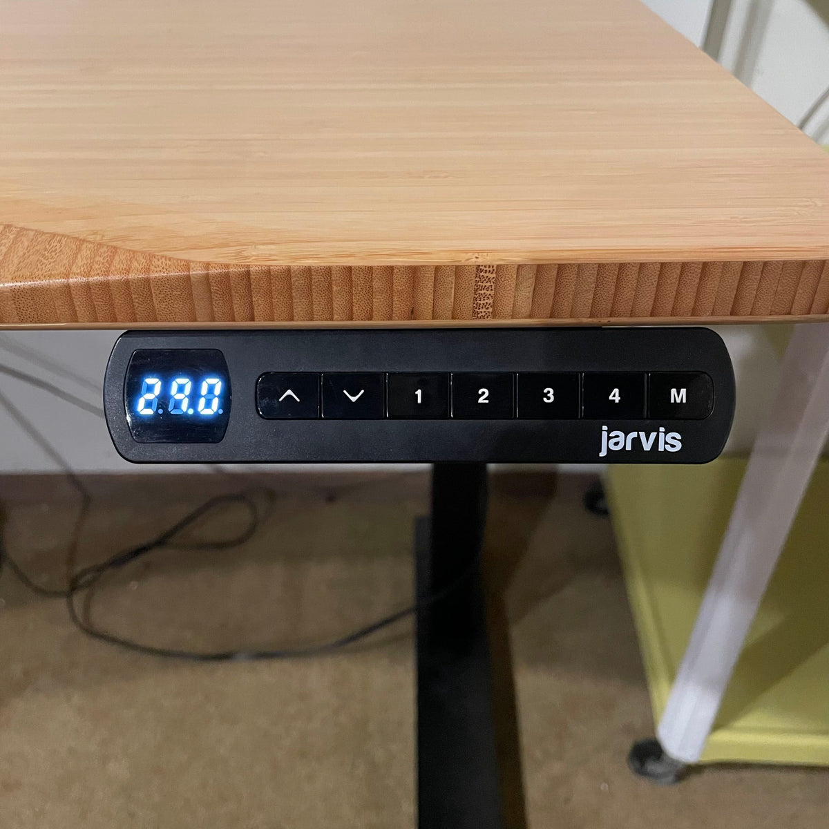 DWR Jarvis Light Wood Curved Adjustable Powered Desk