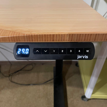 DWR Jarvis Light Wood Curved Adjustable Powered Desk