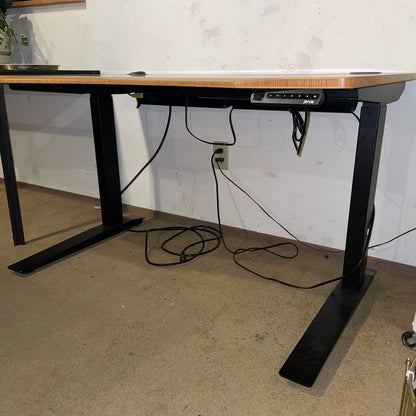 DWR Jarvis Light Wood Curved Adjustable Powered Desk