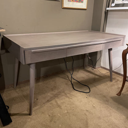 Crate & Barrel Tate Stone 3 Drawer Desk with Power