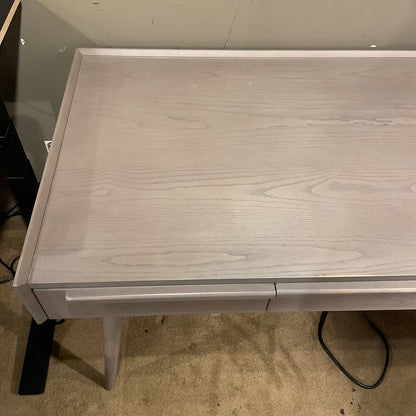 Crate & Barrel Tate Stone 3 Drawer Desk with Power