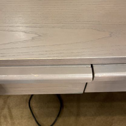 Crate & Barrel Tate Stone 3 Drawer Desk with Power