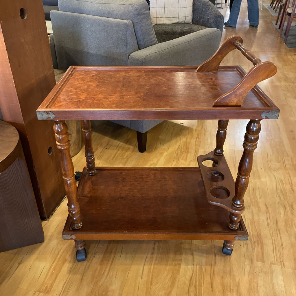 Vintage Wood Tea Cart C BAR CARTS