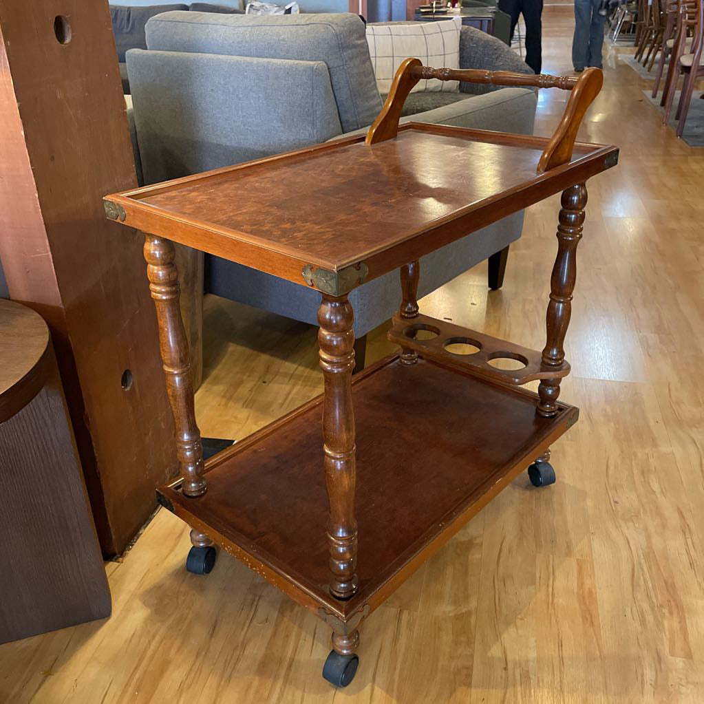 Vintage Wood Tea Cart C BAR CARTS