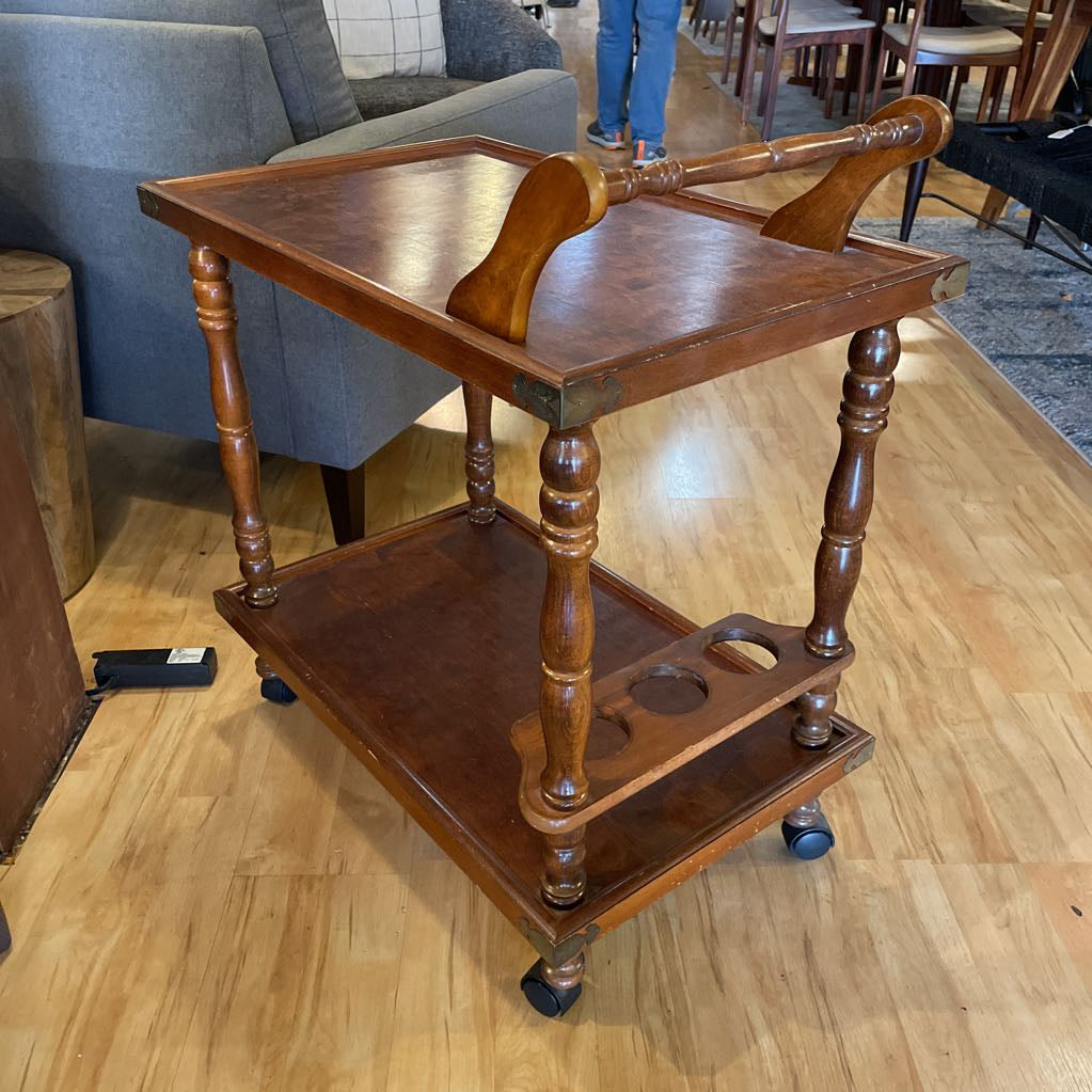 Vintage Wood Tea Cart C BAR CARTS