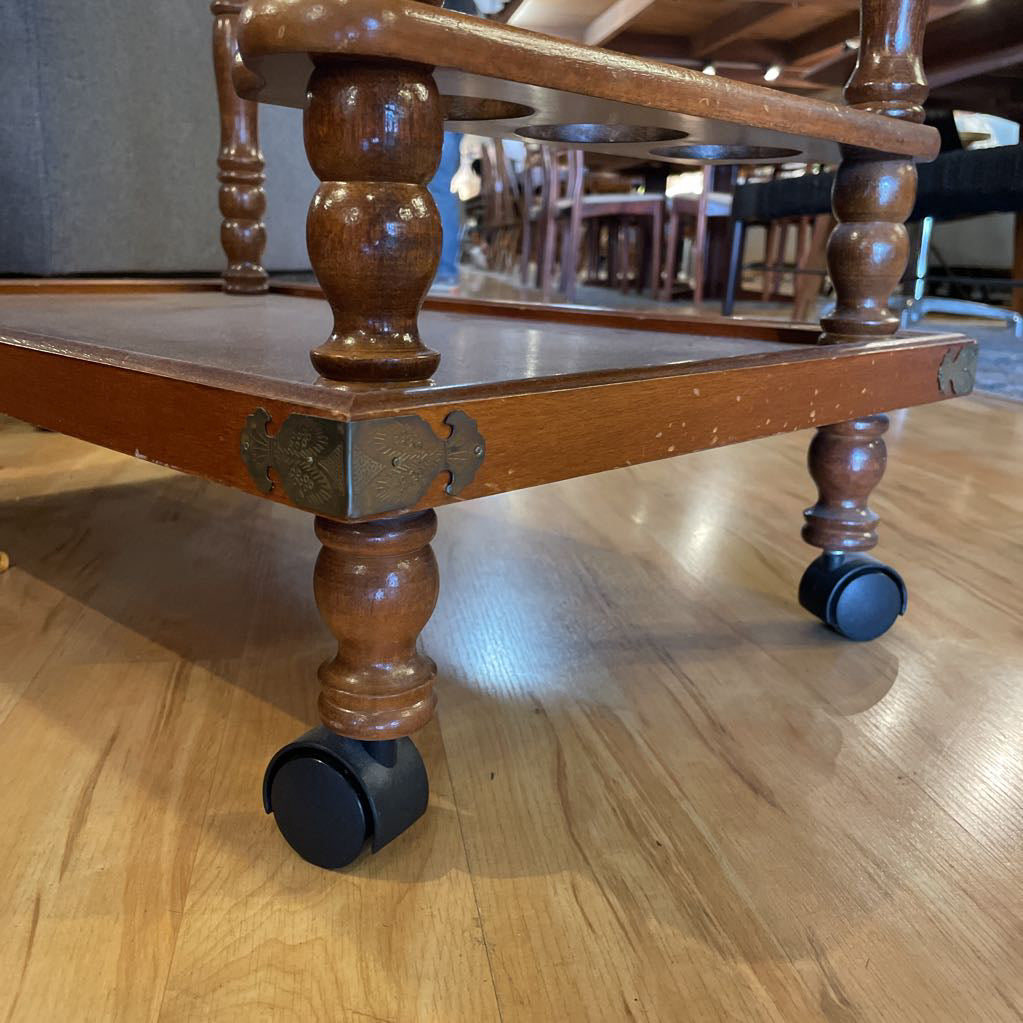 Vintage Wood Tea Cart C BAR CARTS