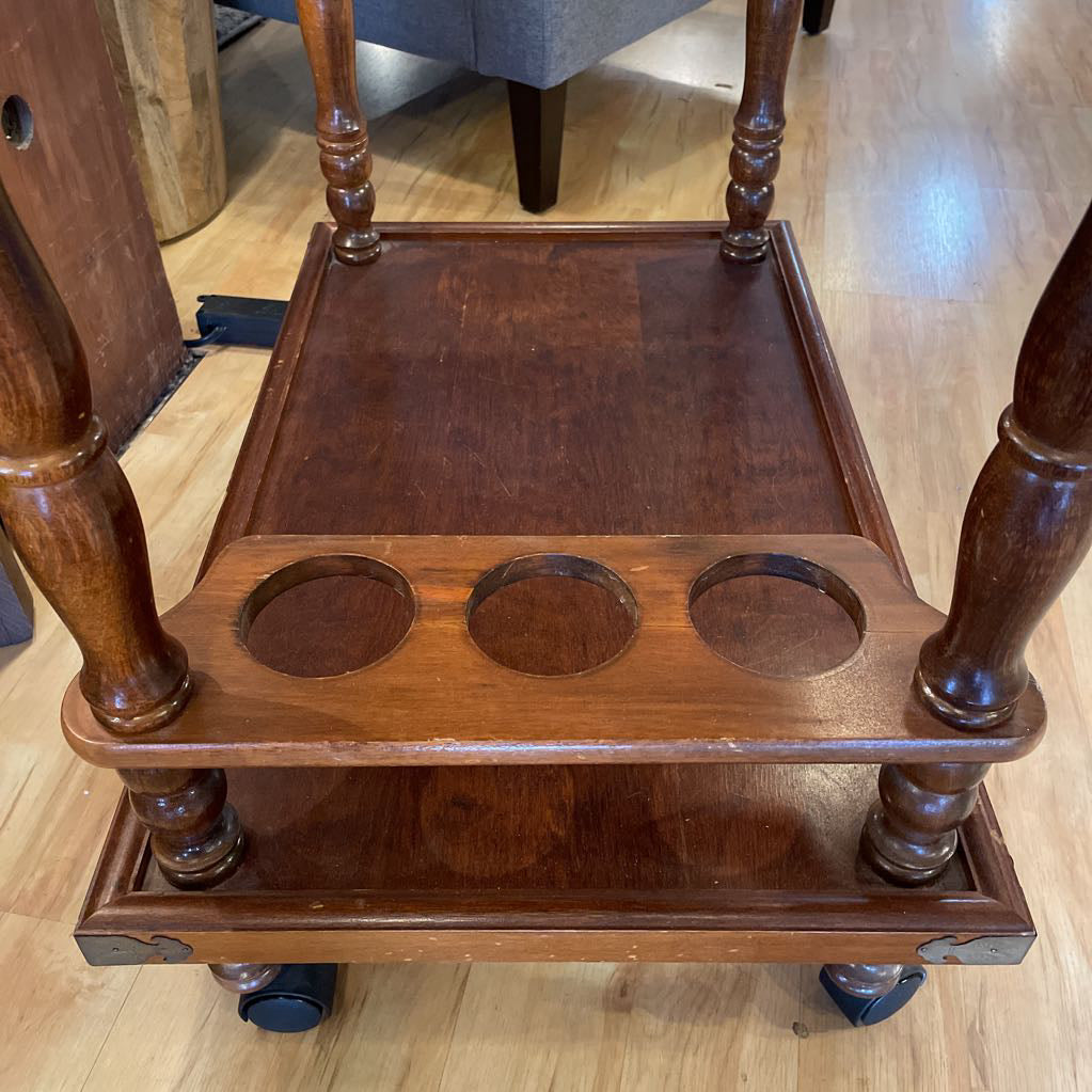 Vintage Wood Tea Cart C BAR CARTS