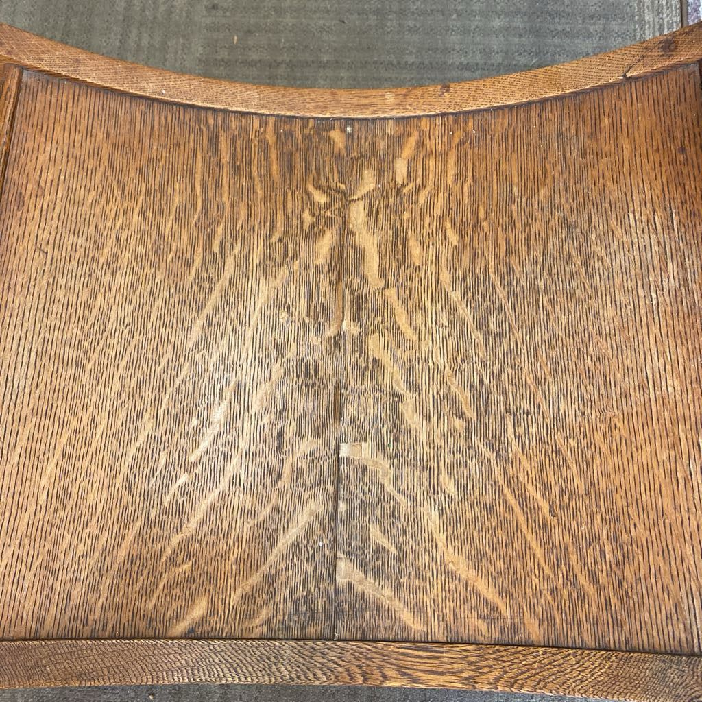 Vintage Quarter Oak Throne Chair