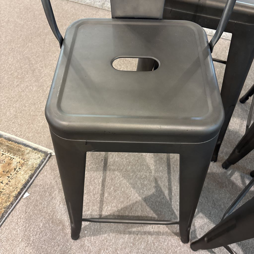 Set of 4 Metal Barstools