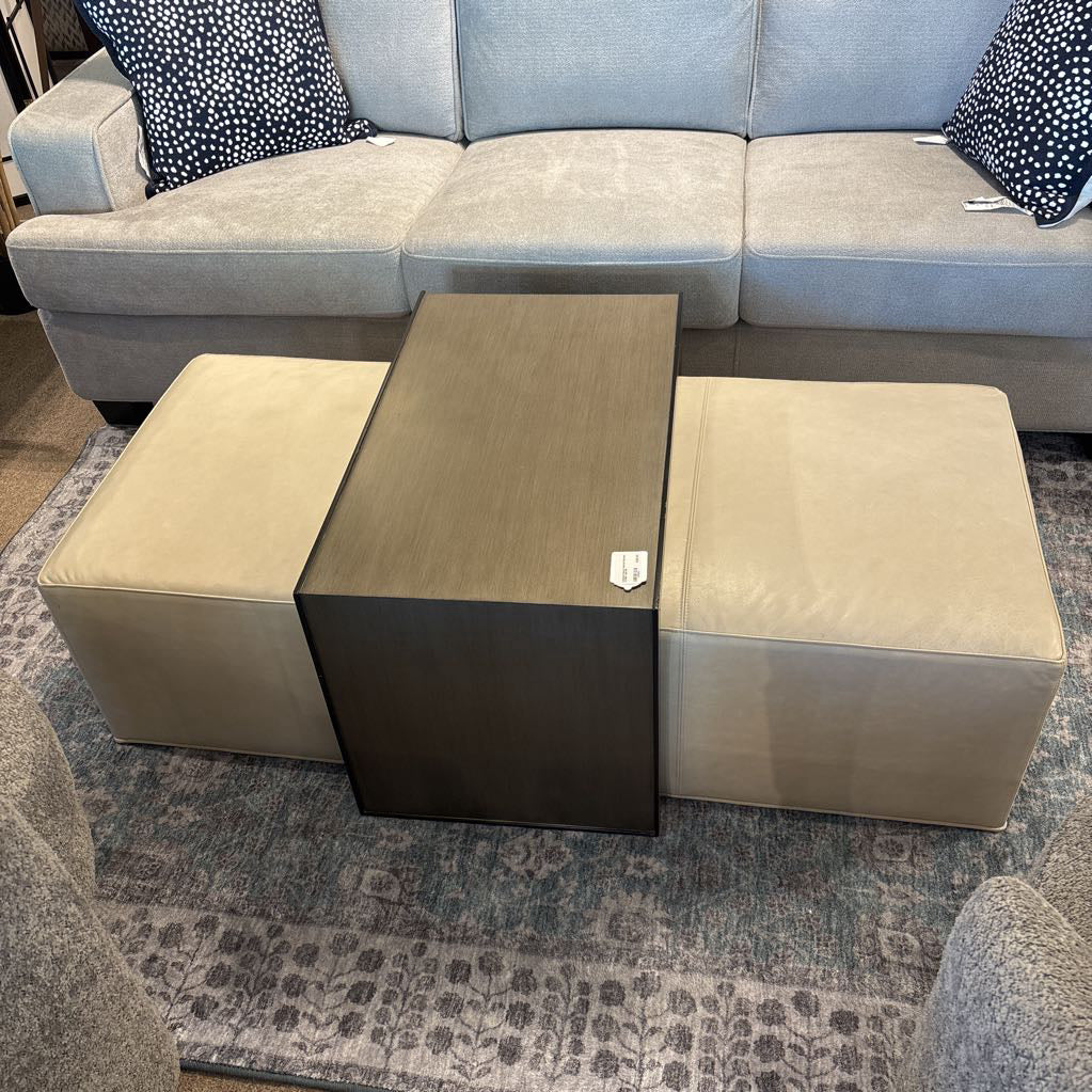 Lexington Sauna Cocktail Ottoman w/Slide Table U OTTOMANS