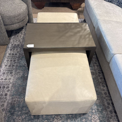 Lexington Sauna Cocktail Ottoman w/Slide Table U OTTOMANS