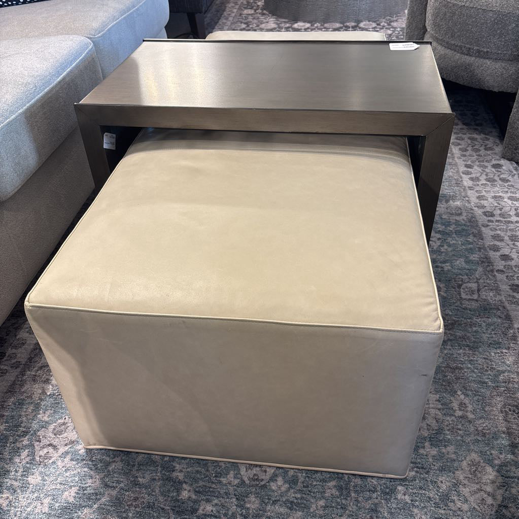 Lexington Sauna Cocktail Ottoman w/Slide Table U OTTOMANS