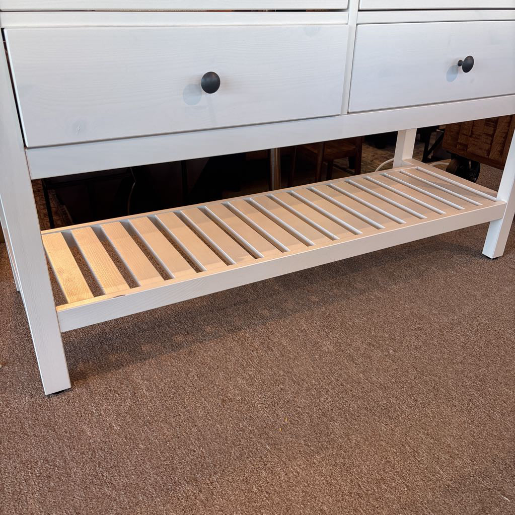 White Painted Wood Top 4 Drawer Console Table C CONSOLE TABLES