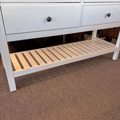 White Painted Wood Top 4 Drawer Console Table C CONSOLE TABLES