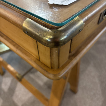 Lexington Campaign Style Desk w/Glass Top C DESKS