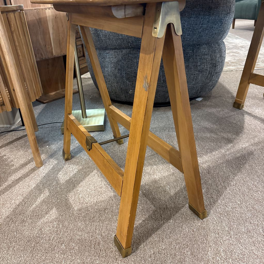 Lexington Campaign Style Desk w/Glass Top C DESKS