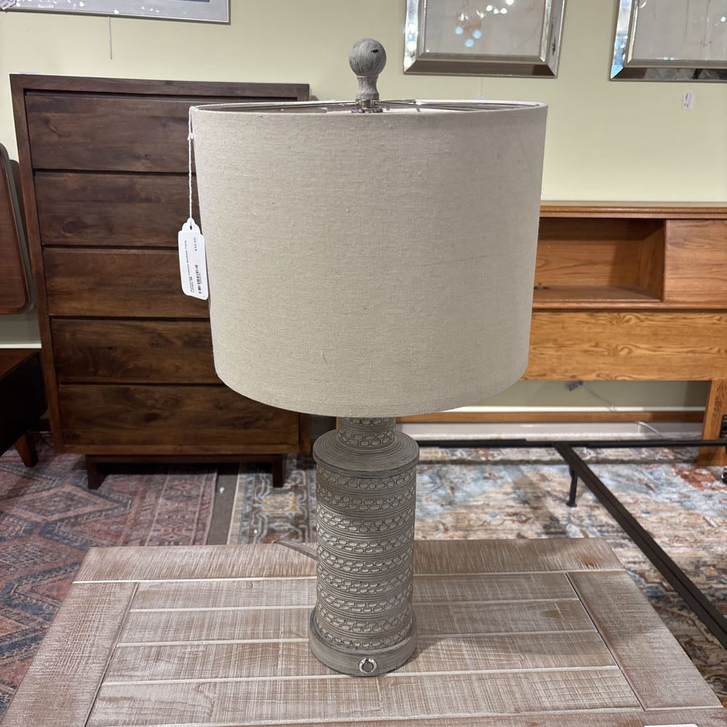 Patterned Column Bedside Table Lamps LAMPS