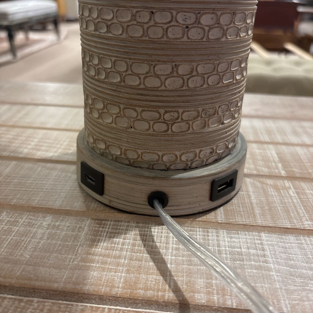 Patterned Column Bedside Table Lamps LAMPS