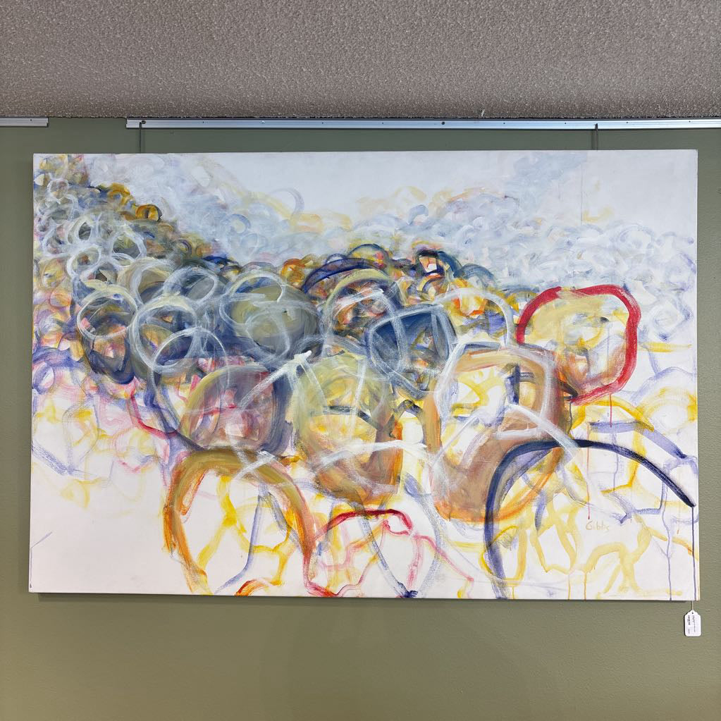 Large Abstract Oil Color Loops by Gibbs ART