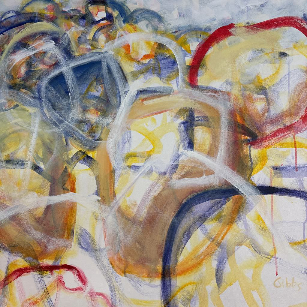 Large Abstract Oil Color Loops by Gibbs ART