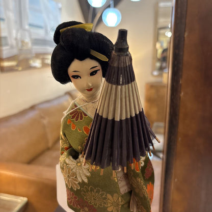 Vintage Nishi Doll w/Umbrella SMALLS
