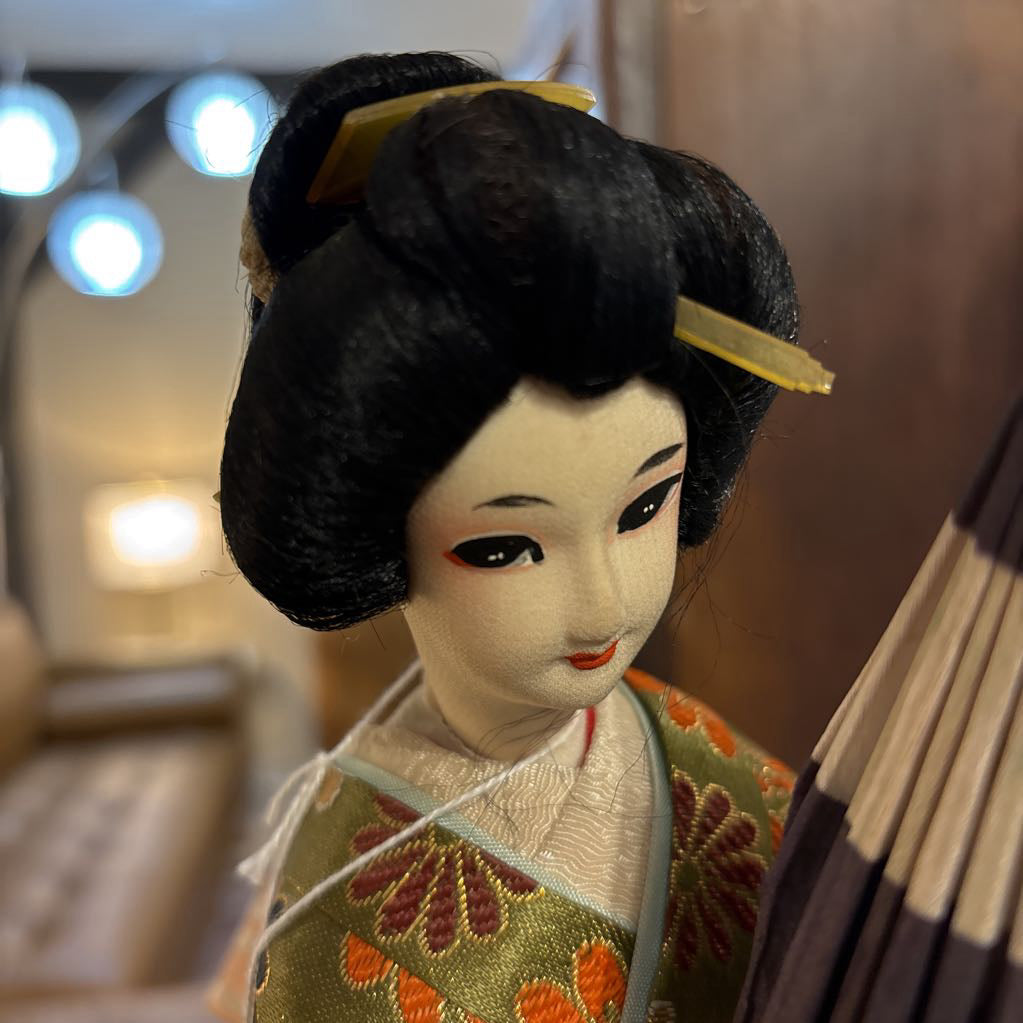 Vintage Nishi Doll w/Umbrella SMALLS
