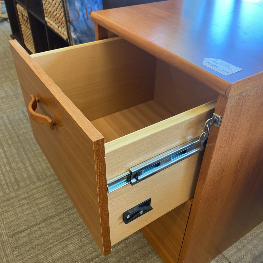 Teak Two Drawer File Cabinet (AS IS)
