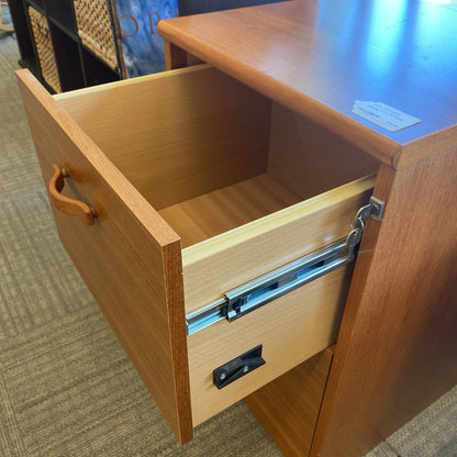 Teak Two Drawer File Cabinet (AS IS)