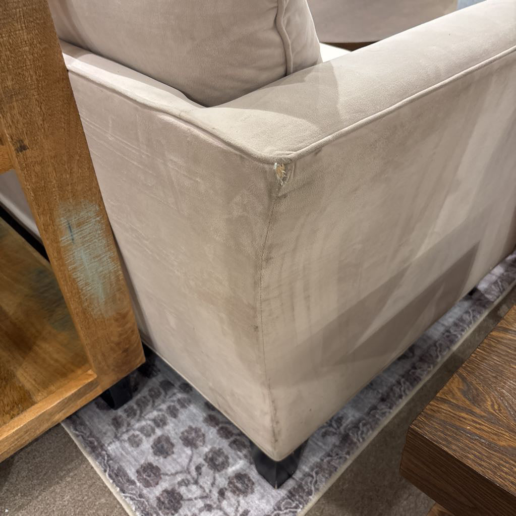 Cream Microfiber Sofa