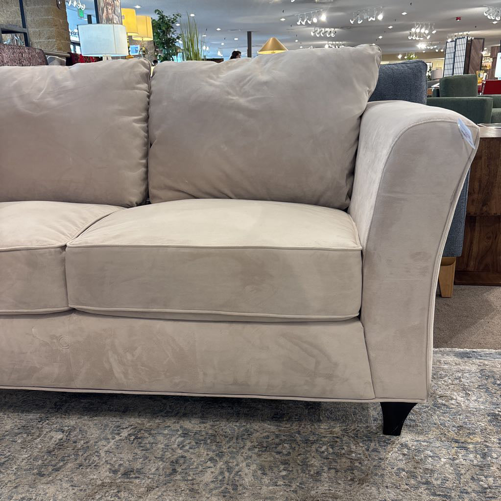 Cream Microfiber Loveseat