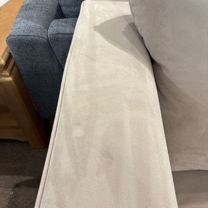 Cream Microfiber Loveseat