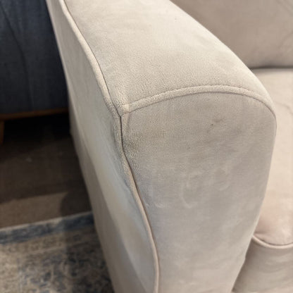 Cream Microfiber Loveseat