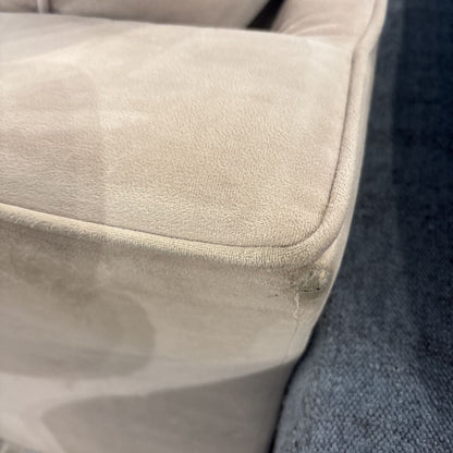 Cream Microfiber Loveseat