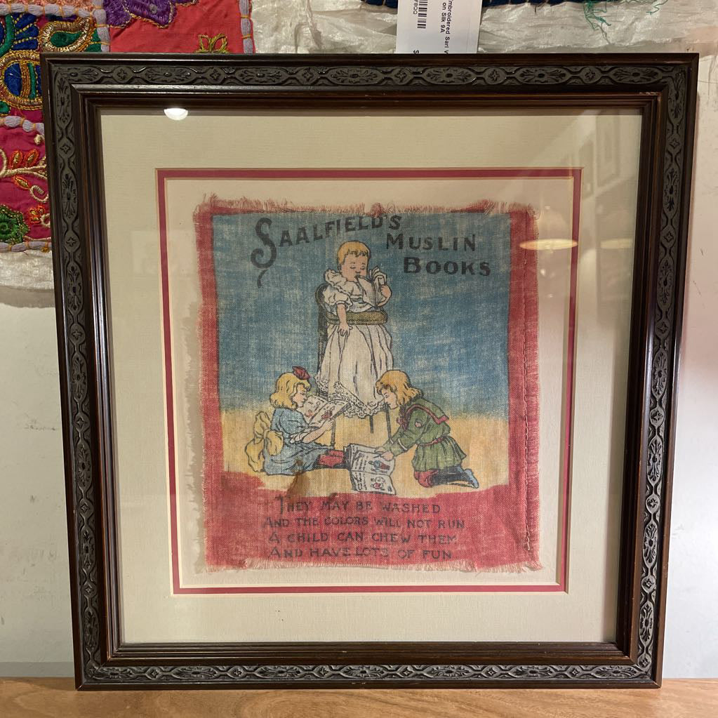 Saalfields Muslin Book Cover Framed