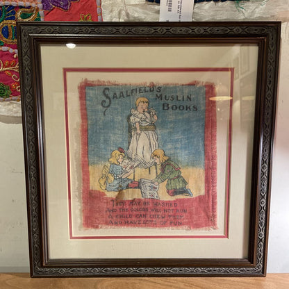 Saalfields Muslin Book Cover Framed