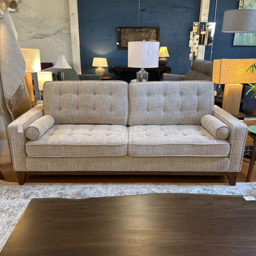 Flax Button Tufted Sofa