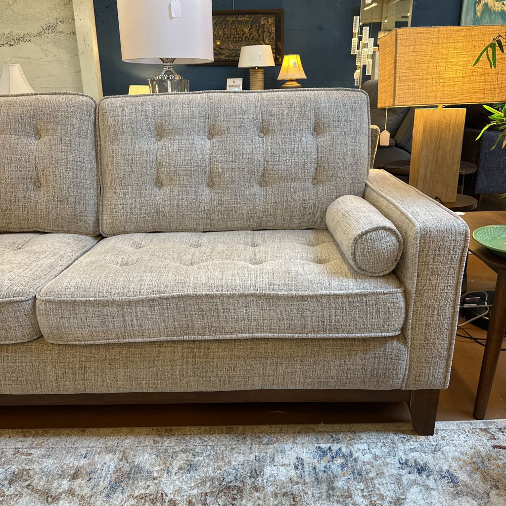 Flax Button Tufted Sofa
