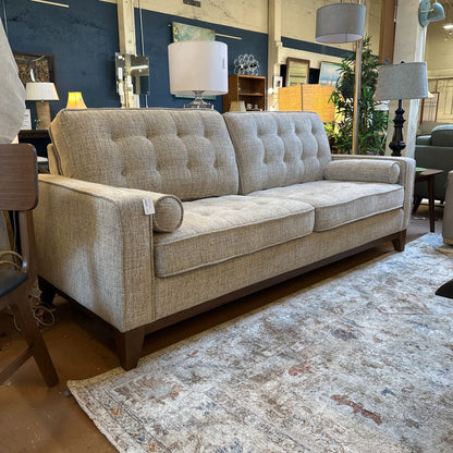 Flax Button Tufted Sofa