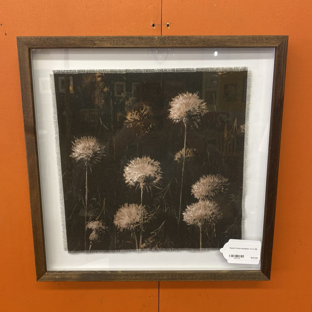 Rustic Frame Dandelion Art 2