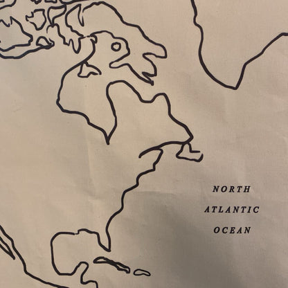 Canvas World Map Wall Tapestry