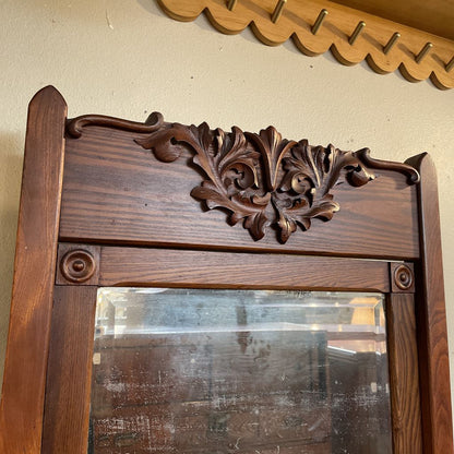 Vintage Oak Vanity Dresser w/ Mirror