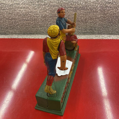 Vintage Cast Iron Baseball Mechanical Bank