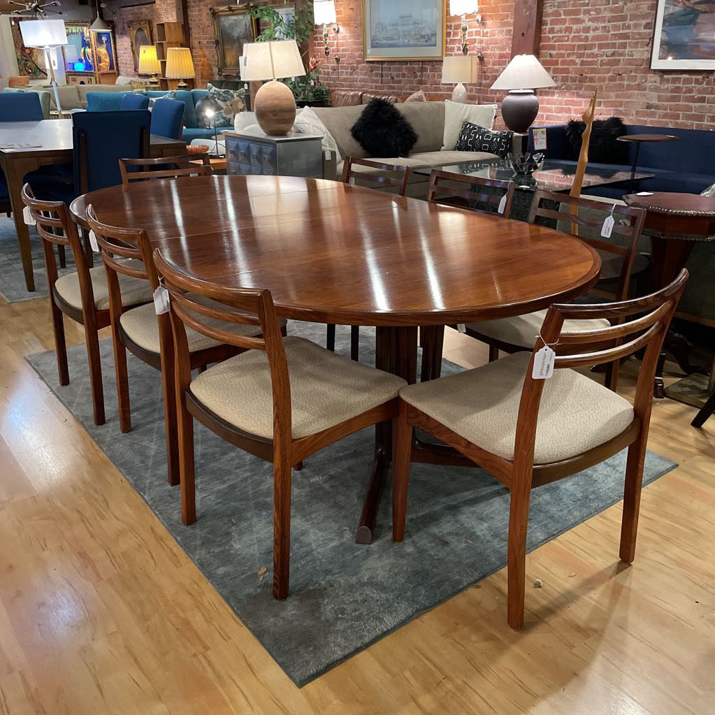 Niels Moller for Gudme Mobelfabrik Danish Dining Table w/ 8 Chairs C DINING TABLES