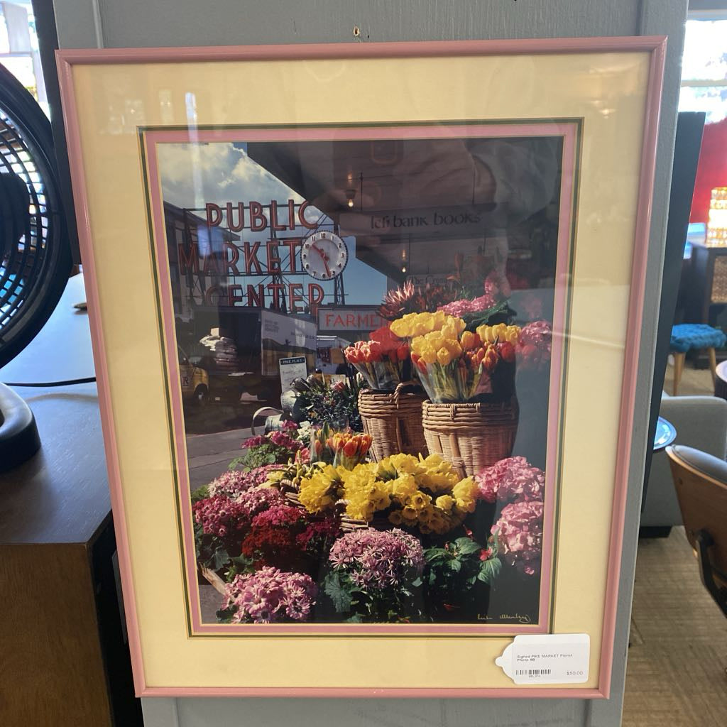Signed PIKE MARKET Florist Photo ART