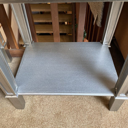 Silver Mirrored Nightstand