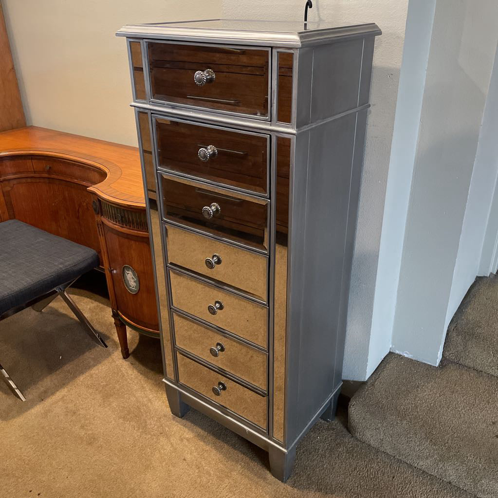 Silver and Mirrored Lingerie Chest