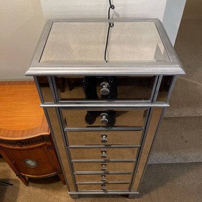 Silver and Mirrored Lingerie Chest