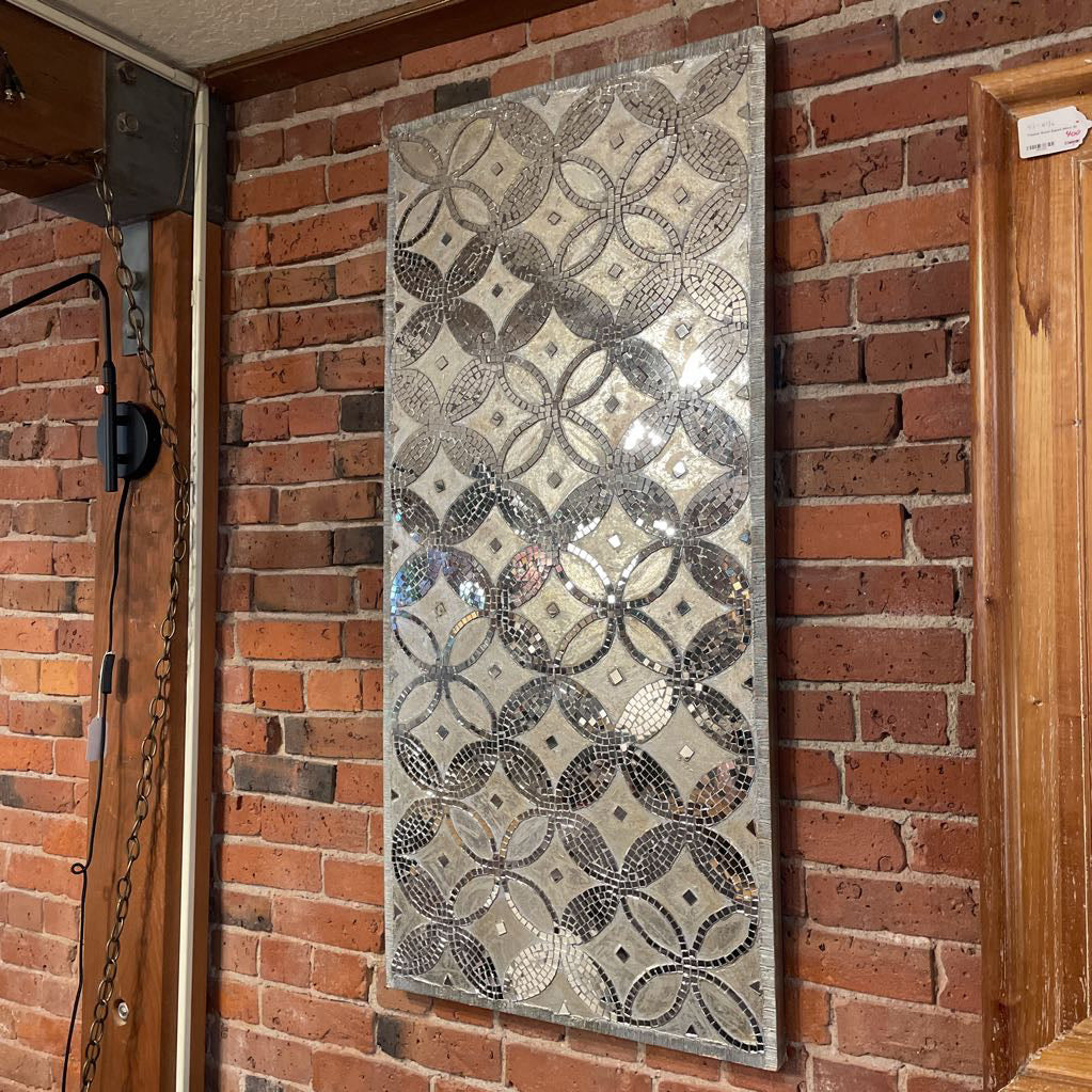 Silver Mirrored Rectangular Panel ART